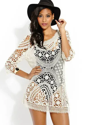 Sexy Bikini Swimwear Crochet Beach Cover Up Dress