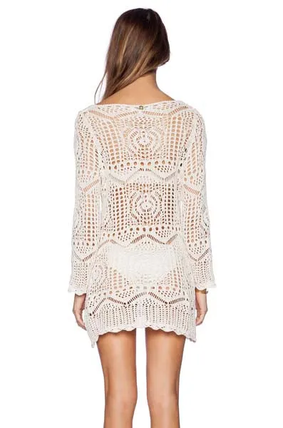 Sexy Summer Hollow-out Crochet Beach Dress
