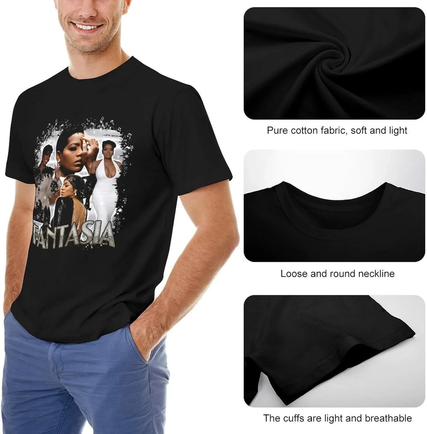 Shirt Men Short Sleeve T-Shirts Summer Cotton Crewneck Tops Vintage Street Graphic Tees
