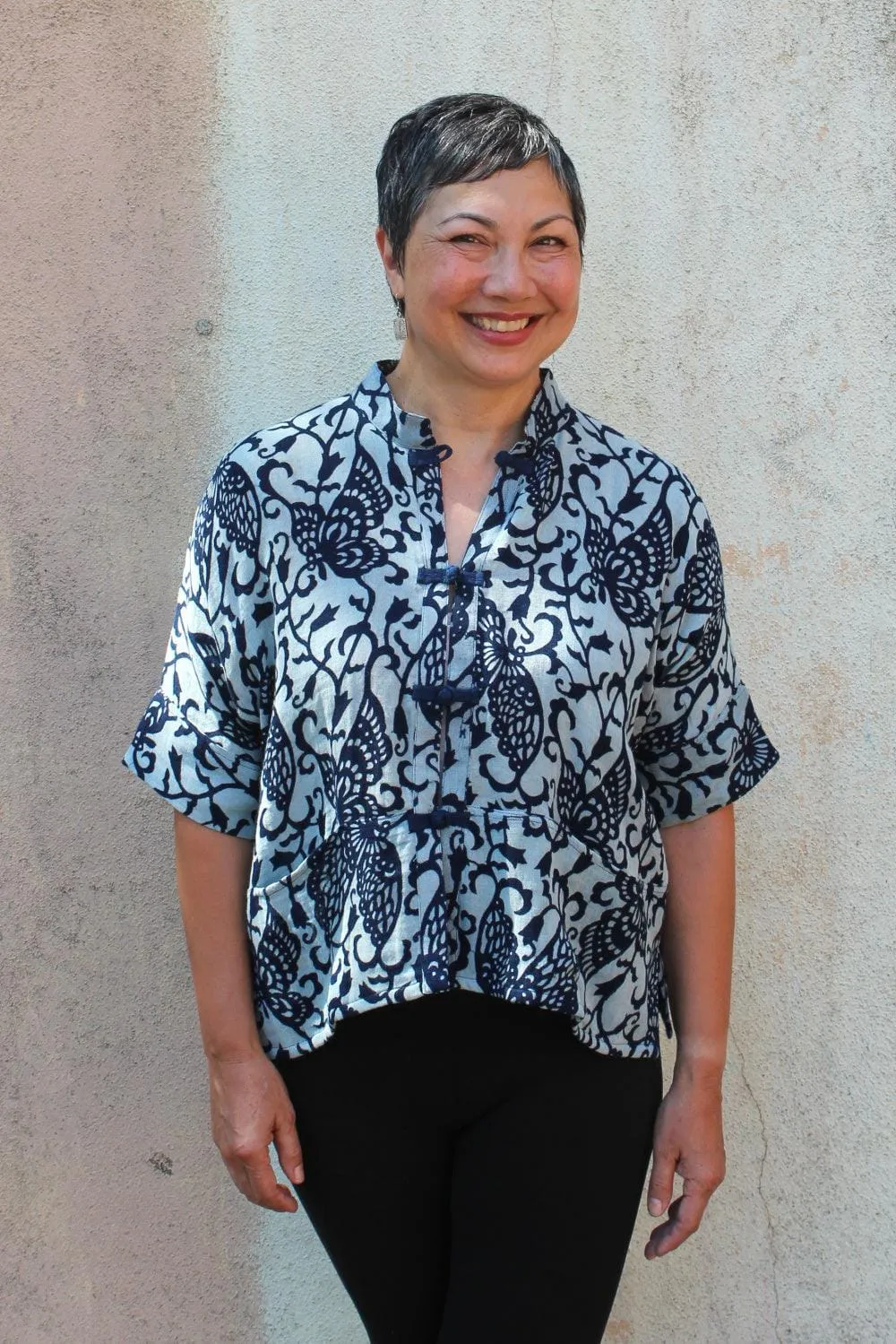 Short Sleeve Indigo Top