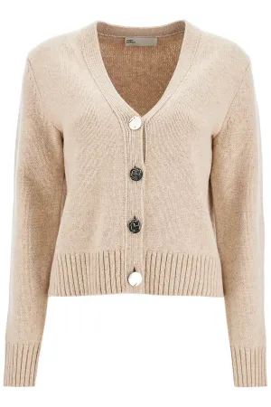 short wool cardigan for women 162704 OATMEAL MÉLANGE