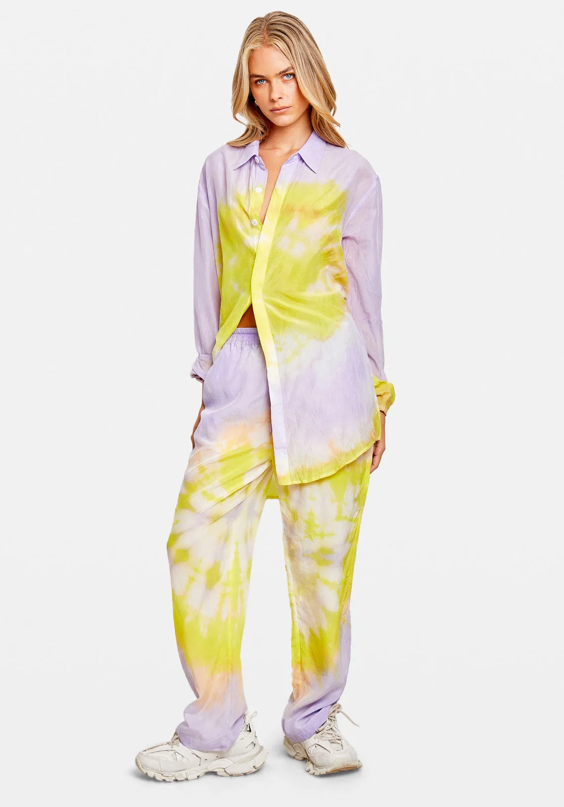 SILK CREPE RELAXED PANTS MULTI