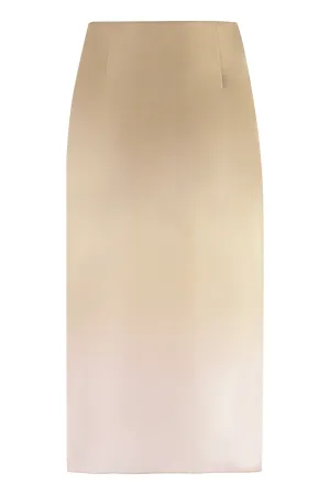 SILK MIDI SKIRT