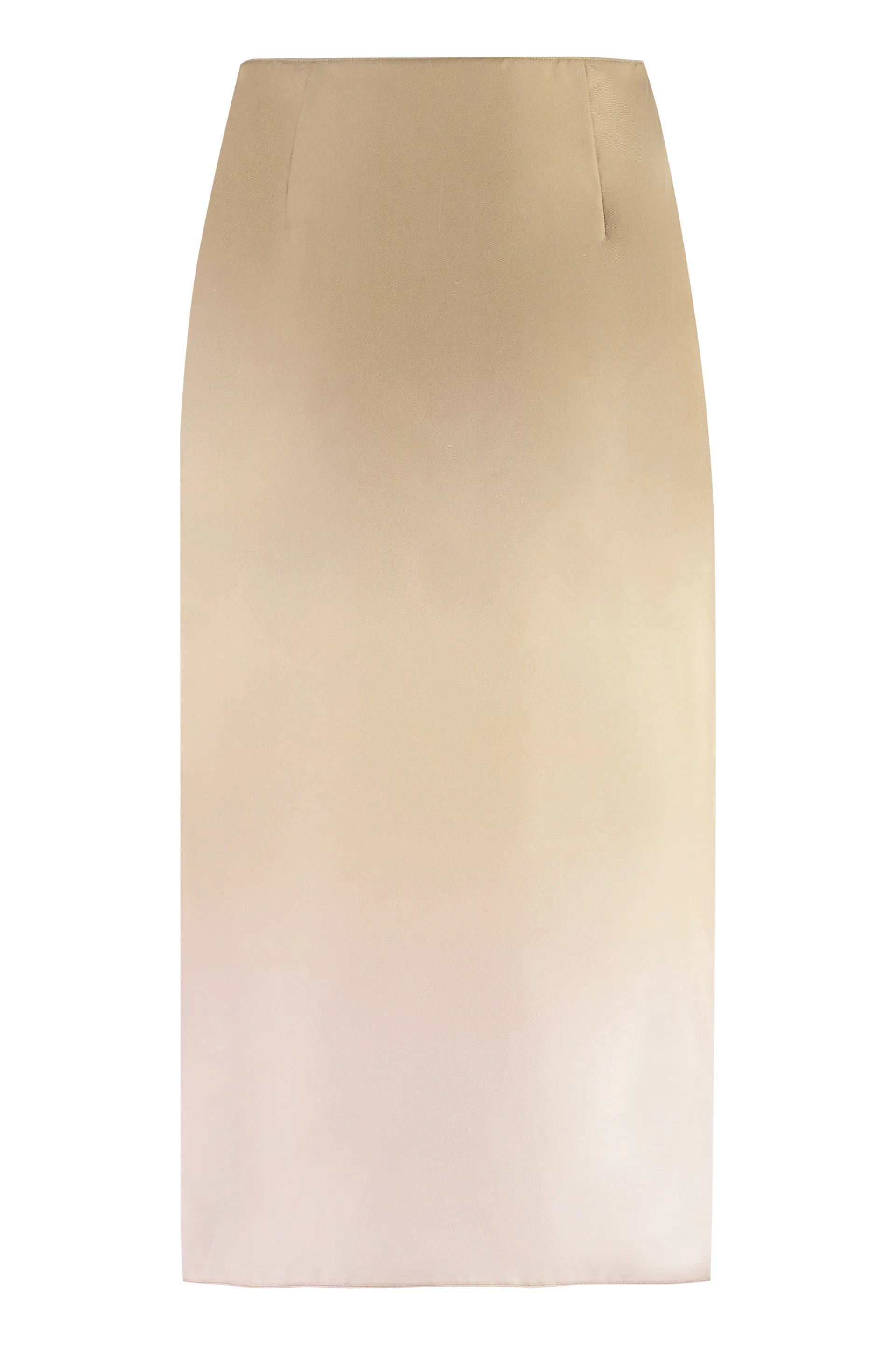 SILK MIDI SKIRT