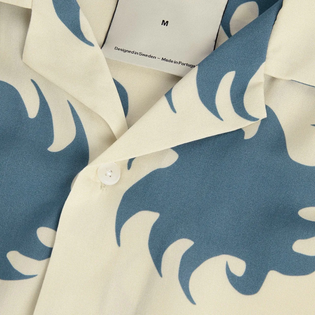 Sky Ember Viscose Vacation Shirt - Beige/Blue