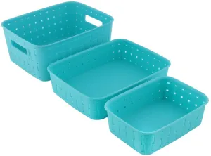 Smart Baskets for Storage(Set of 3) Sky Blue - H00389