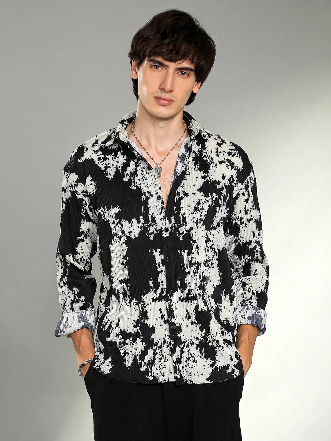 Splash-Pleat Shirt