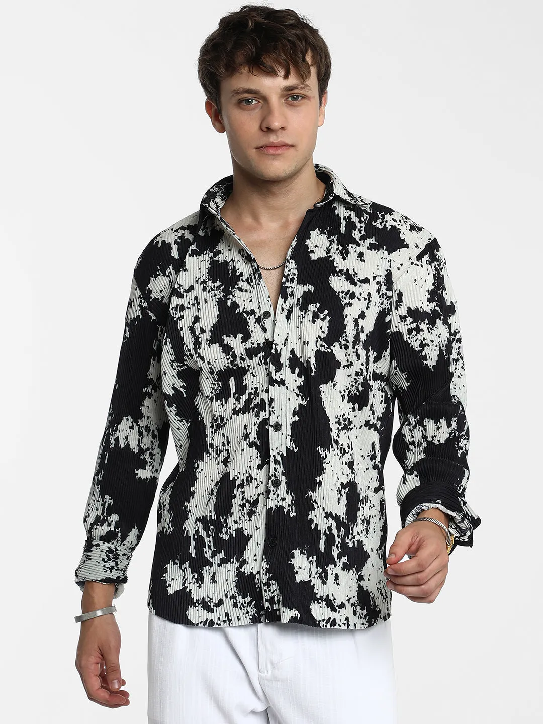 Splash-Pleat Shirt