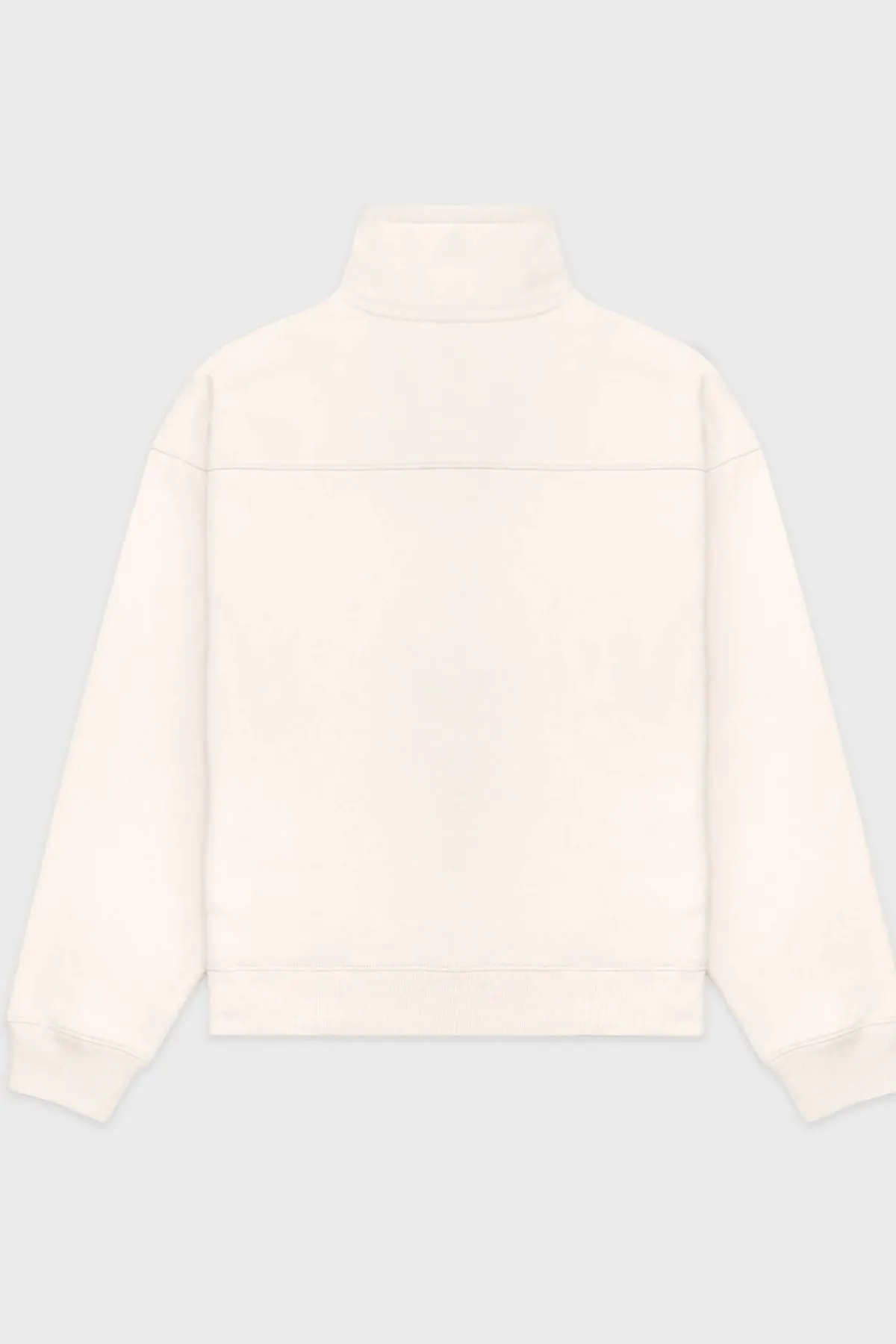Sporty & Rich Faubourg Quarter Zip Sweatshirt - Cream/ Chocolate