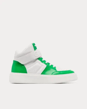 Sporty Cupsole Green / White High Top Sneakers