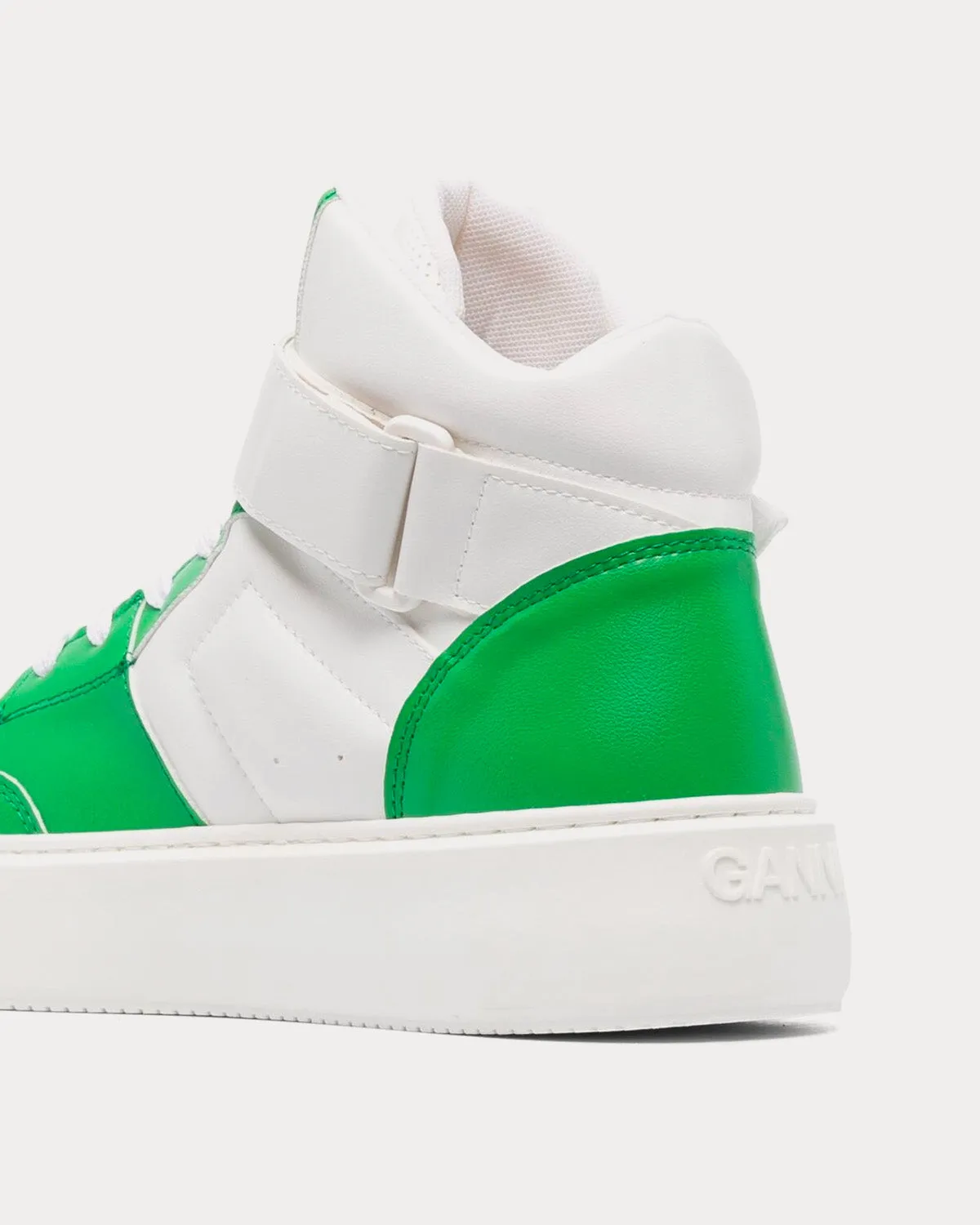 Sporty Cupsole Green / White High Top Sneakers