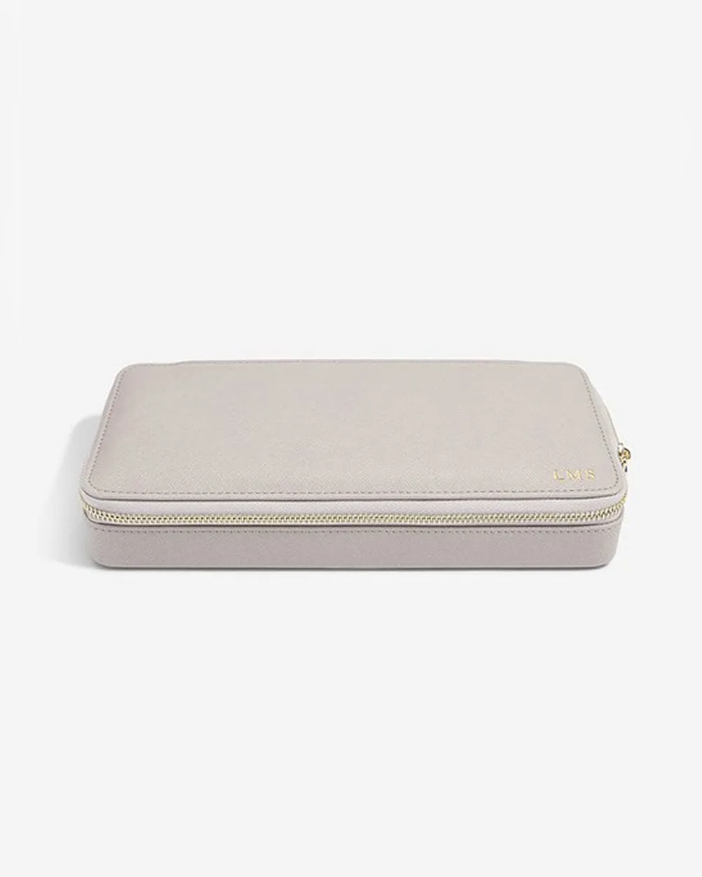 Stackers Sleek Necklace Zipped Travel Jewellery Box Taupe