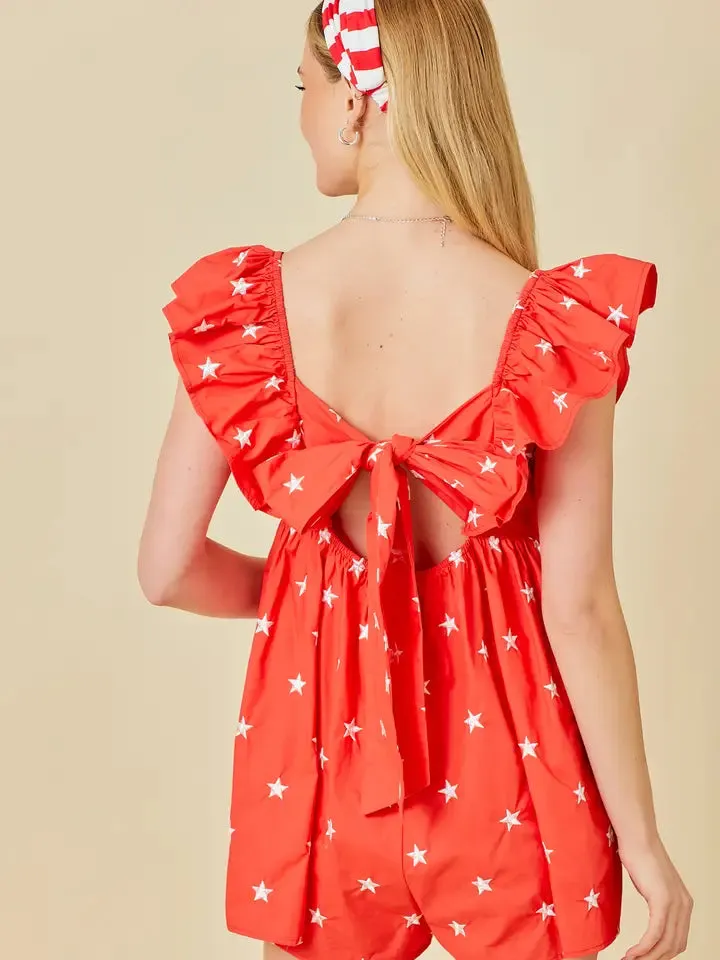 Star Ruffle Romper