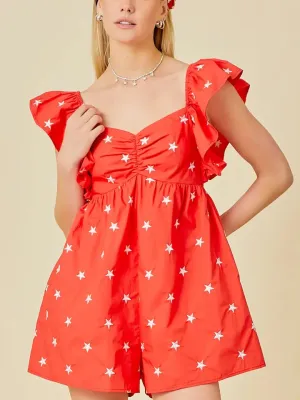 Star Ruffle Romper