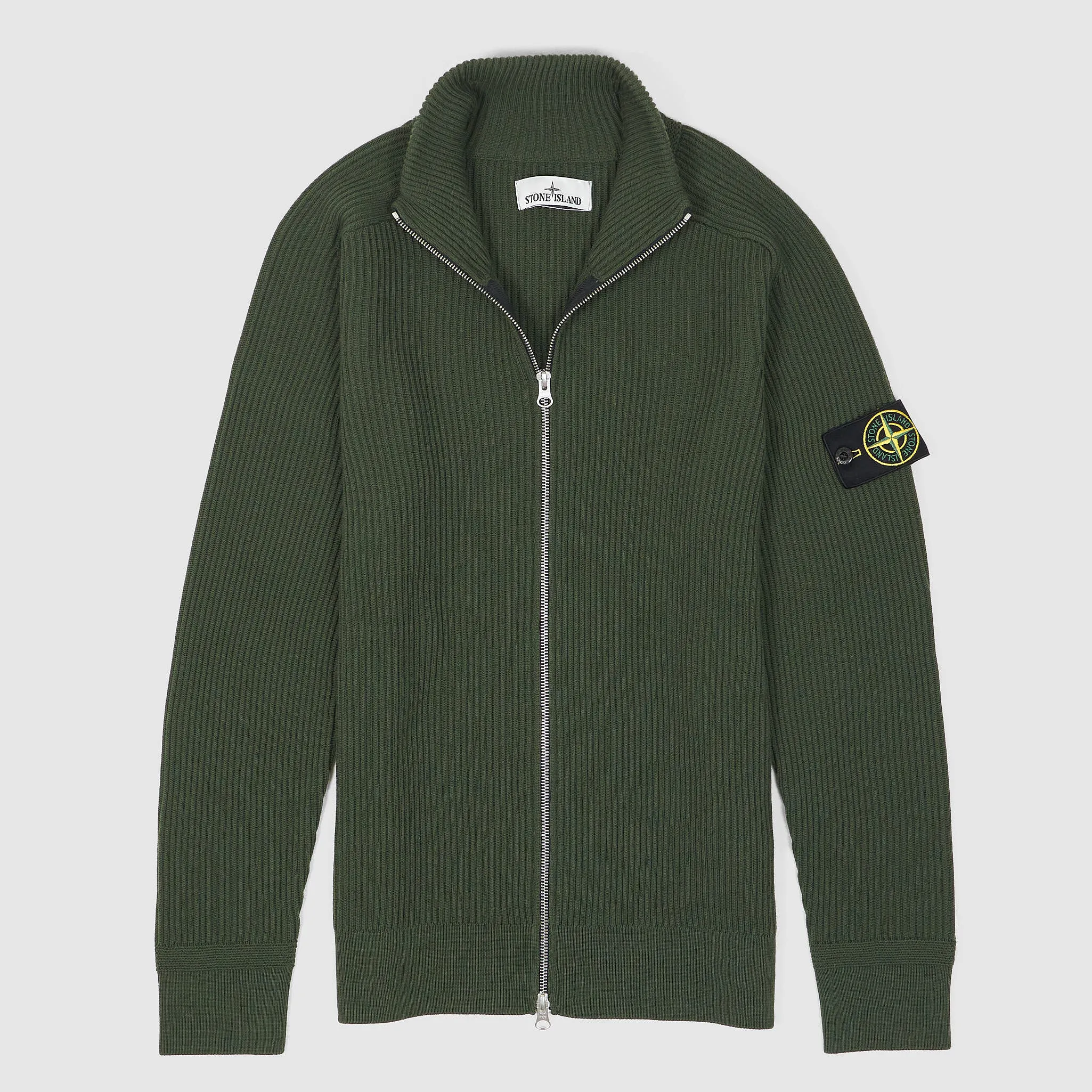 Stone Island Full-Zip Stand-Up Collar Cardigan