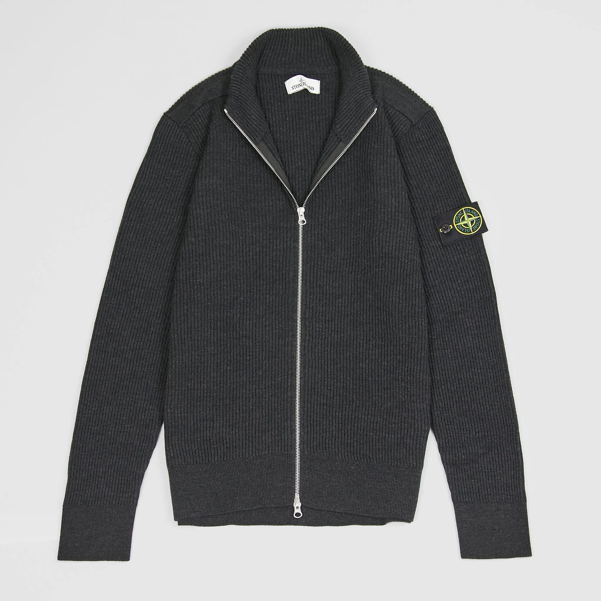 Stone Island Full-Zip Stand-Up Collar Cardigan