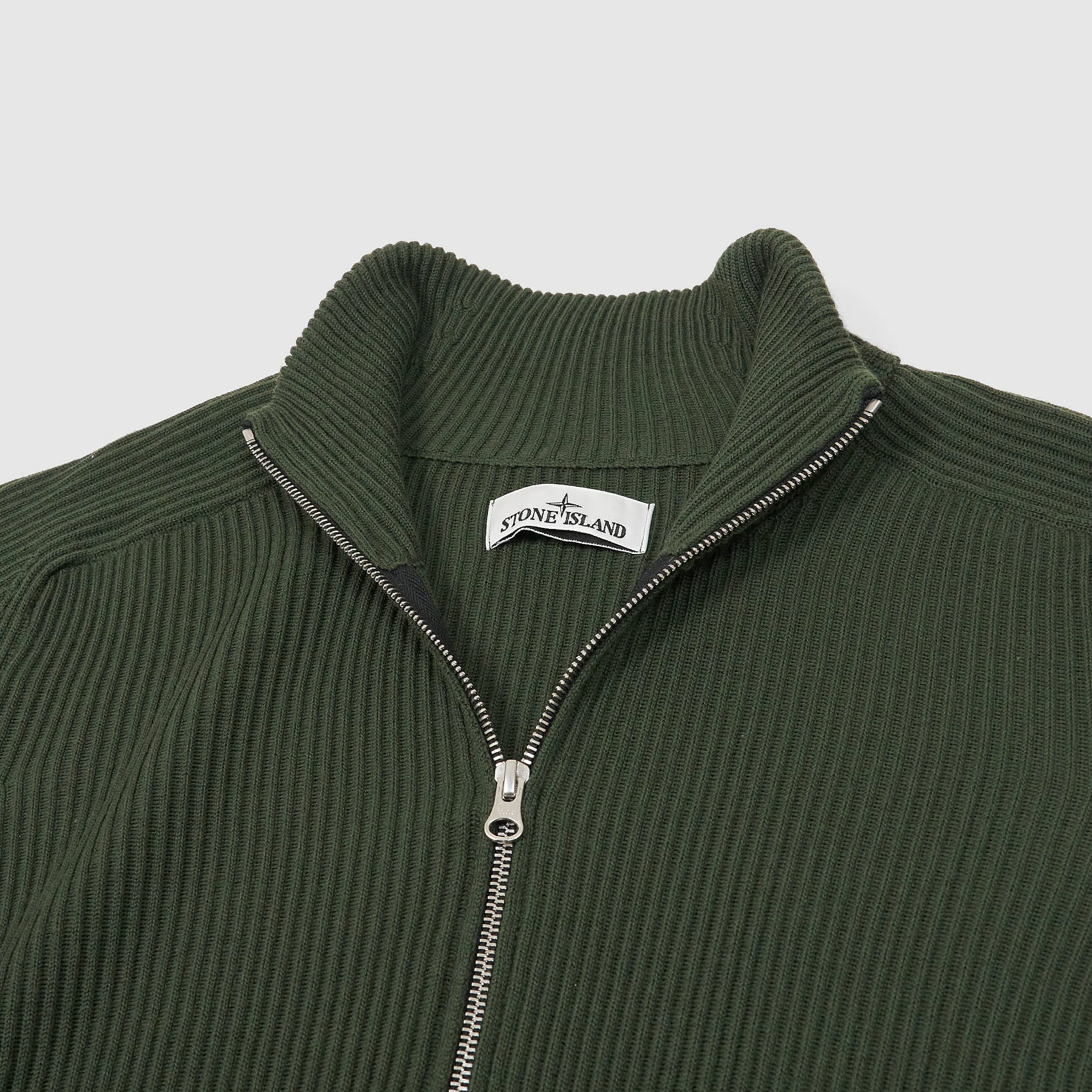 Stone Island Full-Zip Stand-Up Collar Cardigan