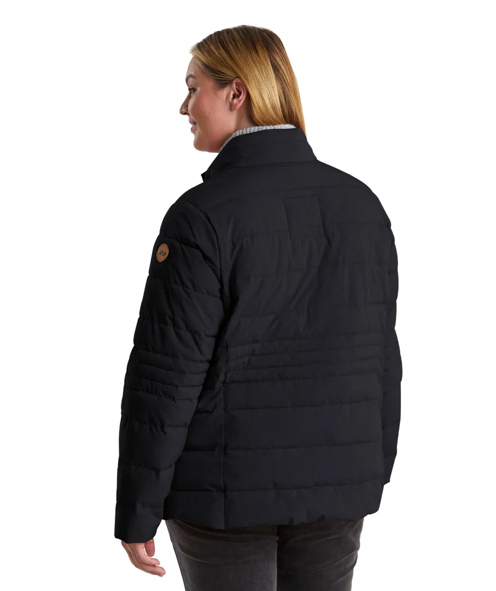 STOY Mia Women’s Plus Size Puffer Jacket Black Blue Sizes 20-28