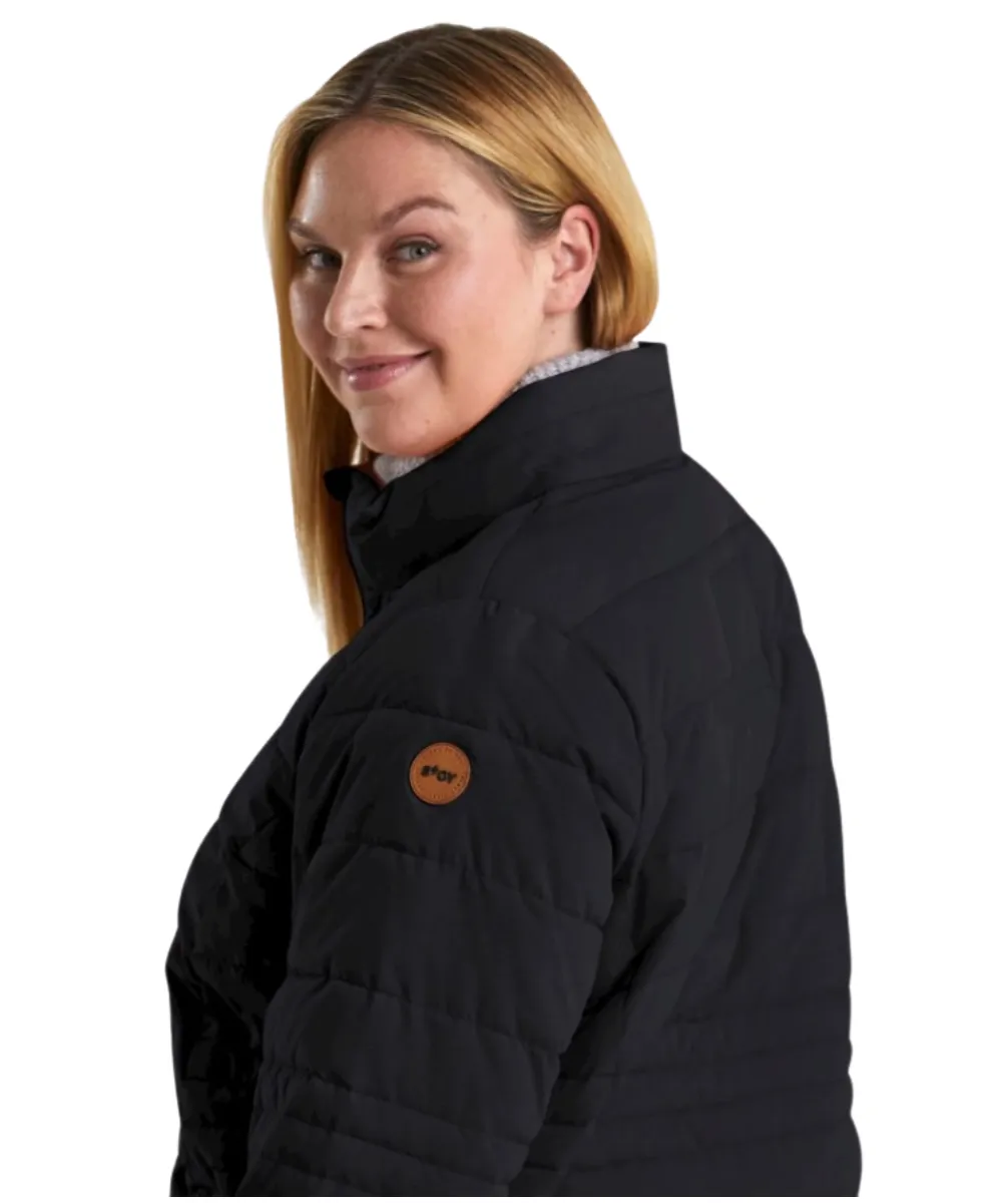 STOY Mia Women’s Plus Size Puffer Jacket Black Blue Sizes 20-28
