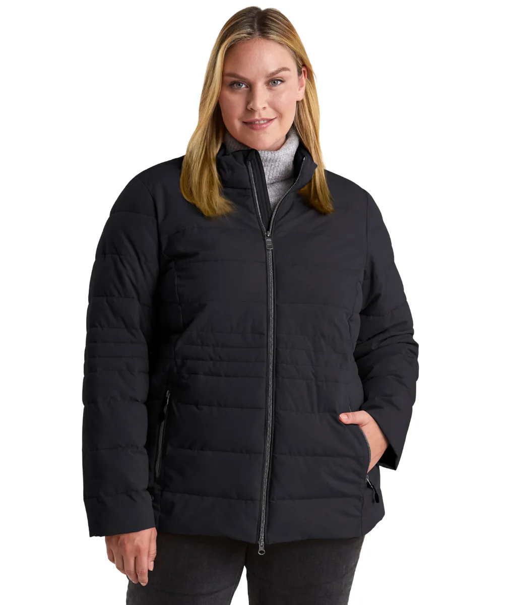 STOY Mia Women’s Plus Size Puffer Jacket Black Blue Sizes 20-28