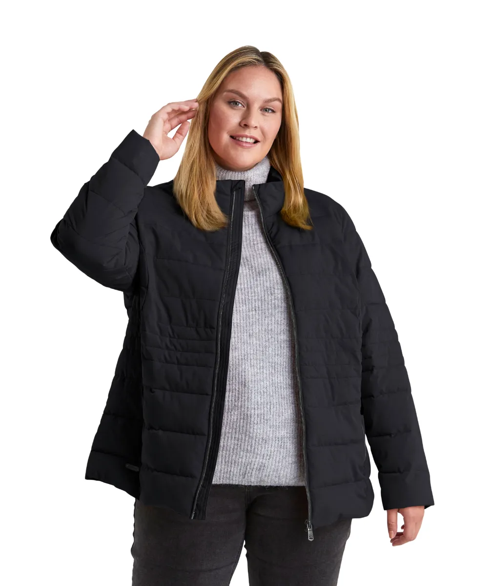 STOY Mia Women’s Plus Size Puffer Jacket Black Blue Sizes 20-28