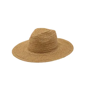 Straw Braid Flat Brim Sun Hat