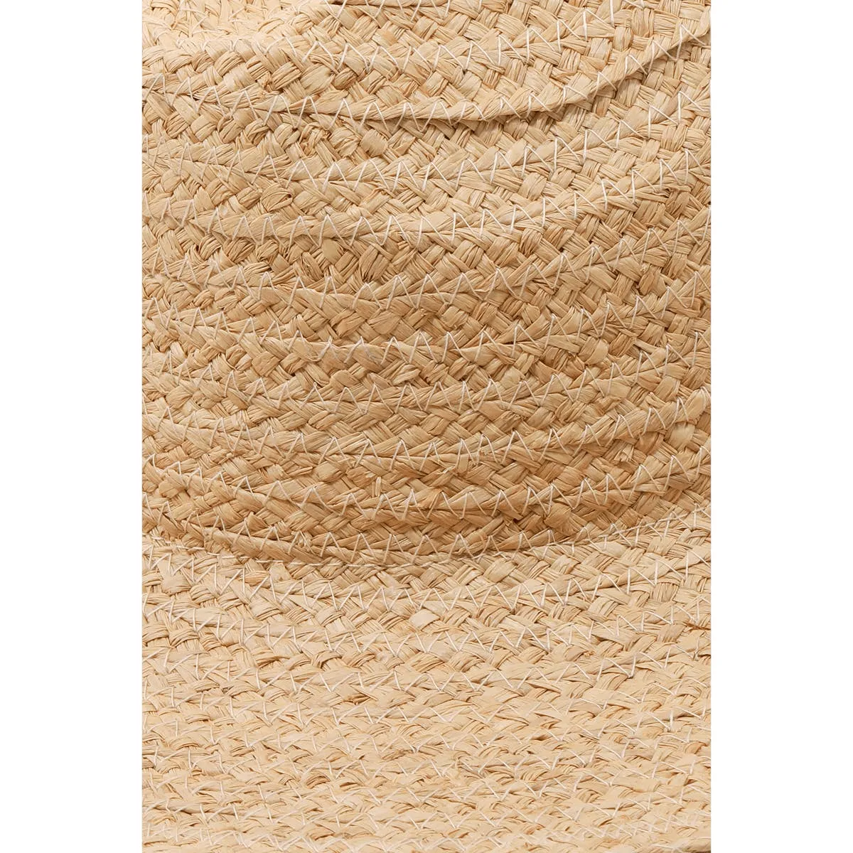 Straw Braid Flat Brim Sun Hat