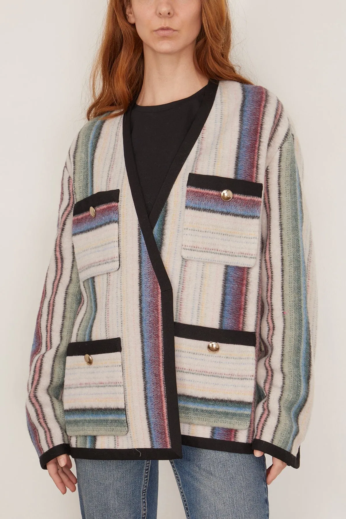 Striped Comfort Jacket in Multicolor Stripe