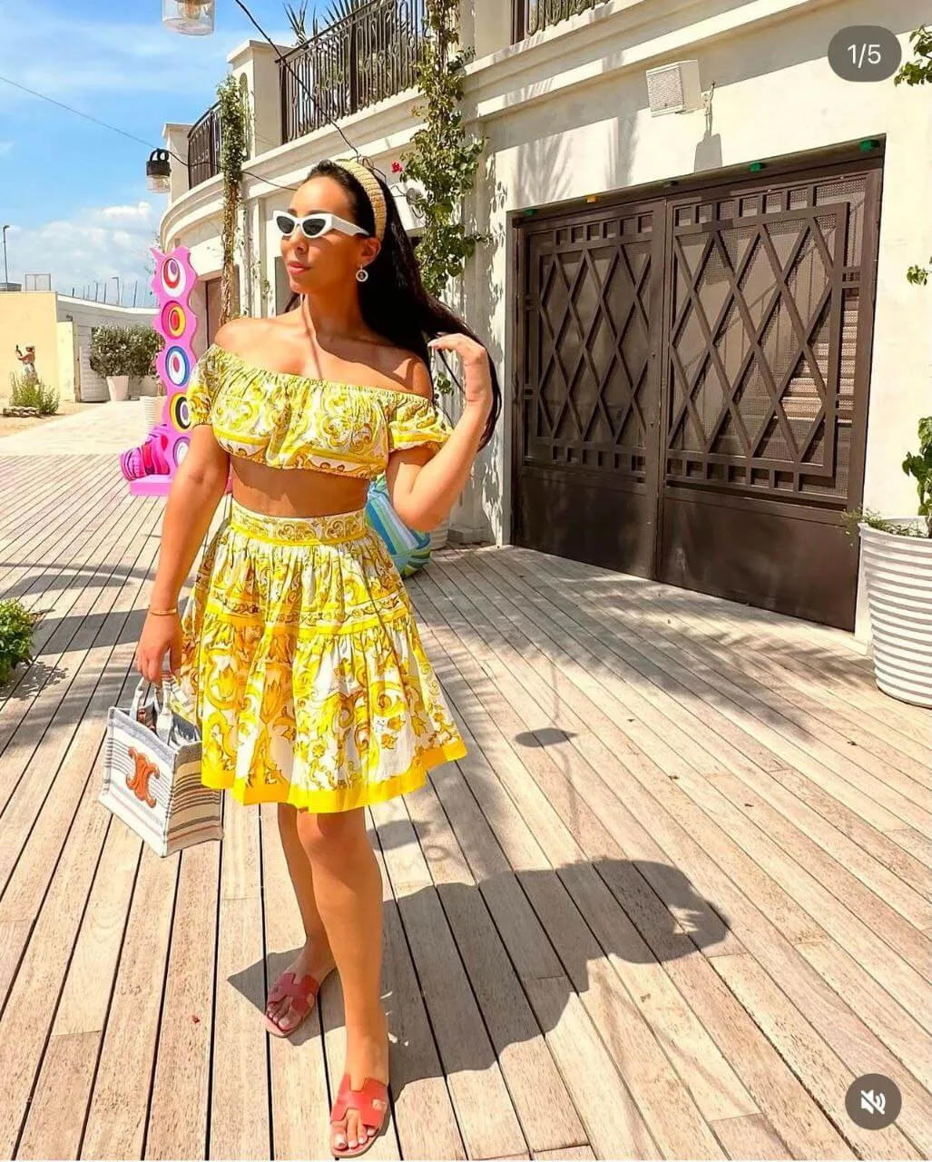 Summer Elegance Set - Crop Top & Flowing Skirt