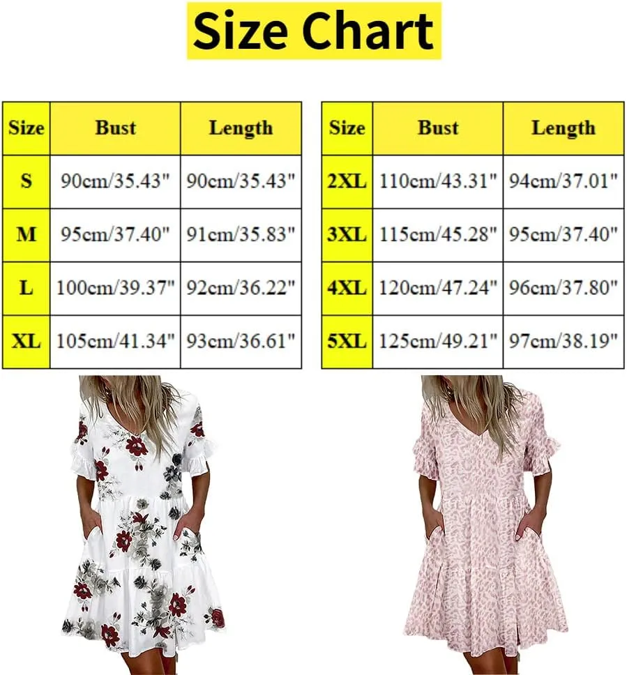 Summer Leaf Leopard Ruffle Patchwork Dress Short Sleeve Mini Dress Party Beach Sundresses