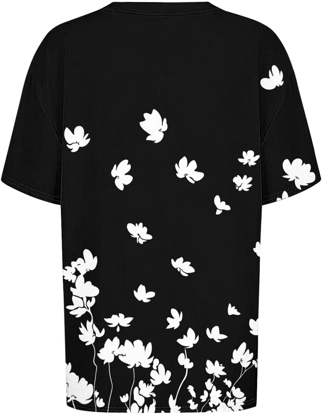 Summer Tops for Women 2025 Trendy V Neck Short Sleeve T Shirts Dressy Casual Blouses Cute Print Tees Vacation Outfits
