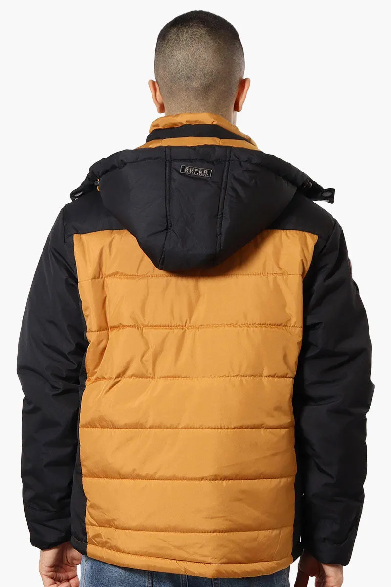 Super Triple Goose Contrast Detail Bubble Bomber Jacket - Brown