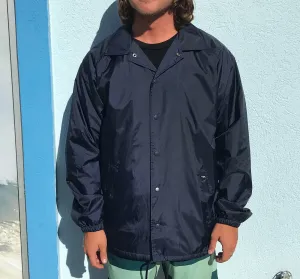 Surf Station Nylon Men's Windbreaker Jacket - Navy