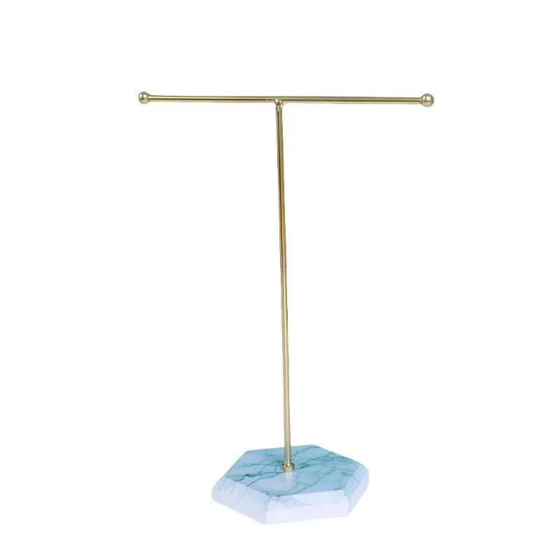 T-Shape Jewelry Holder, Chic Design, Durable Zinc Alloy, Versatile Use, Compact Size, Perfect for Necklaces & Bracelets