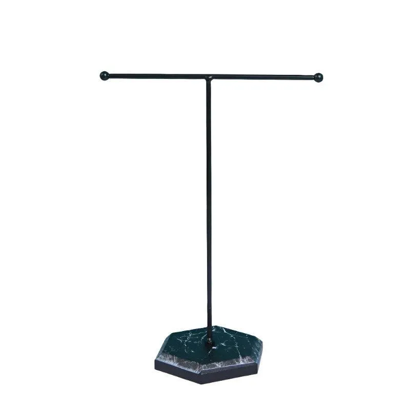 T-Shape Jewelry Holder, Chic Design, Durable Zinc Alloy, Versatile Use, Compact Size, Perfect for Necklaces & Bracelets