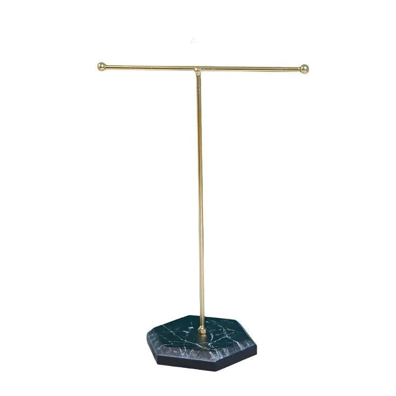 T-Shape Jewelry Holder, Chic Design, Durable Zinc Alloy, Versatile Use, Compact Size, Perfect for Necklaces & Bracelets