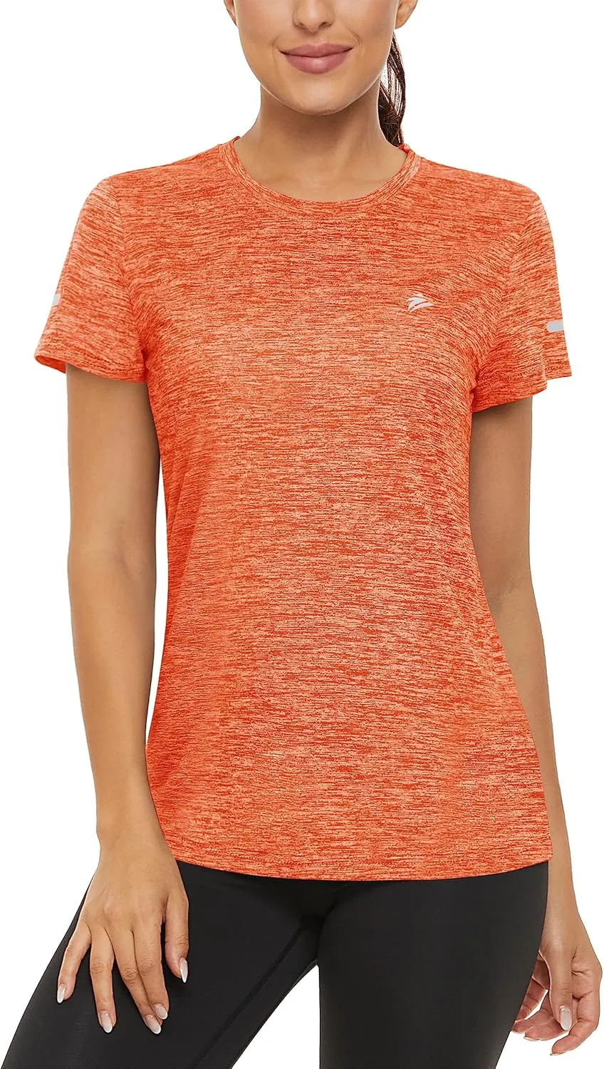 TACVASEN Women's Athletic T Shirts Short Sleeve Quick Dry Hiking Shirts Crew Neck Running Workout Tops Fitness