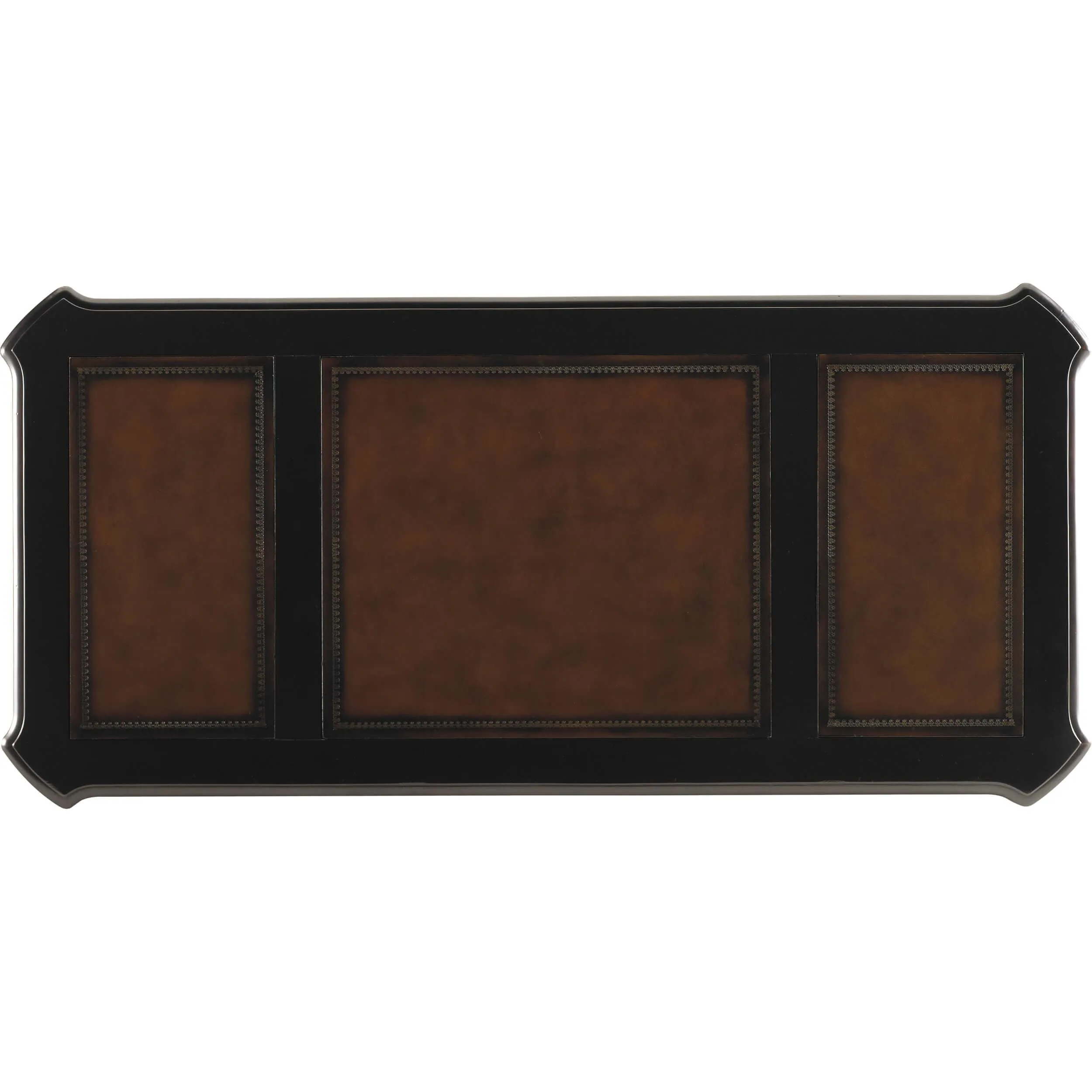 Telluride Executive Desk w/Leather Panels, Black