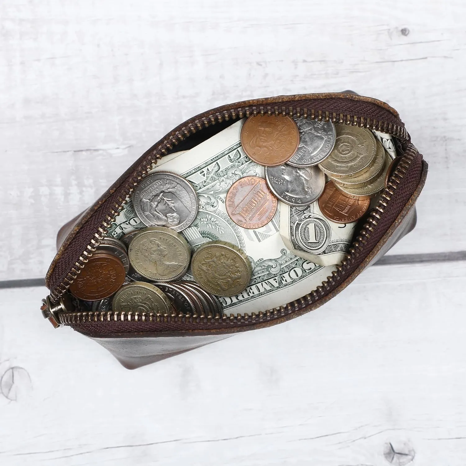 The Antiq Leather Cosmetic Bags Make Up Bags for Women - Handmade Makeup Case Small Makeup Bags Jewelry Coin Pouch, Toiletry Bag for Men, Travel Cosmetic Pouch For Purse