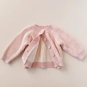 The Bluberry Hill infant girl cotton brioche cardigan