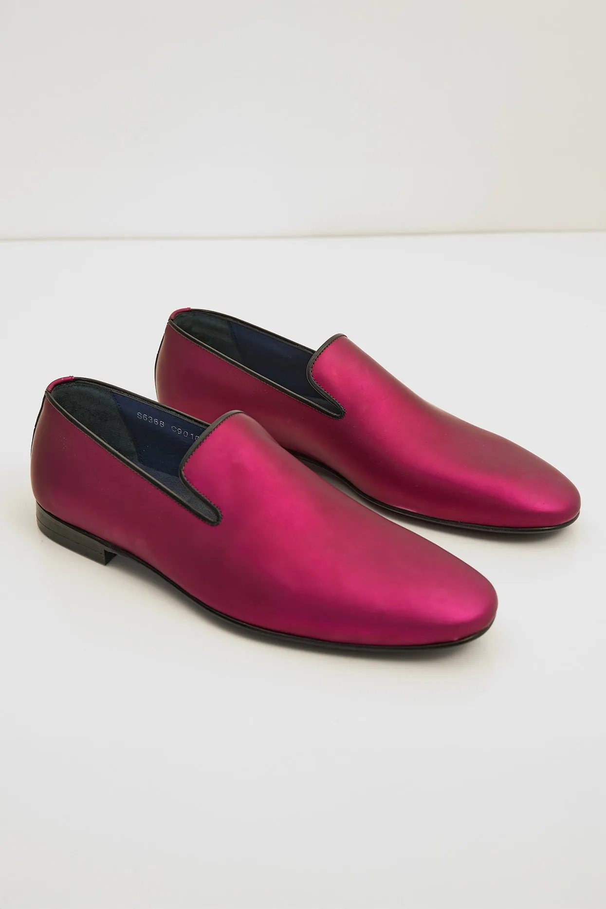 The Formal Leather Loafer - Metallic Fuchsia