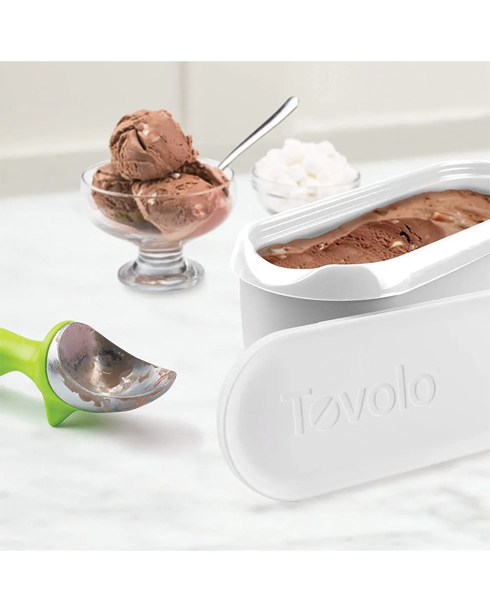 Tovolo Glide A Scoop Ice Cream Tub White
