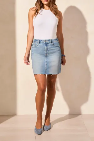 Tribal Brooke Hugging Denim Skirt