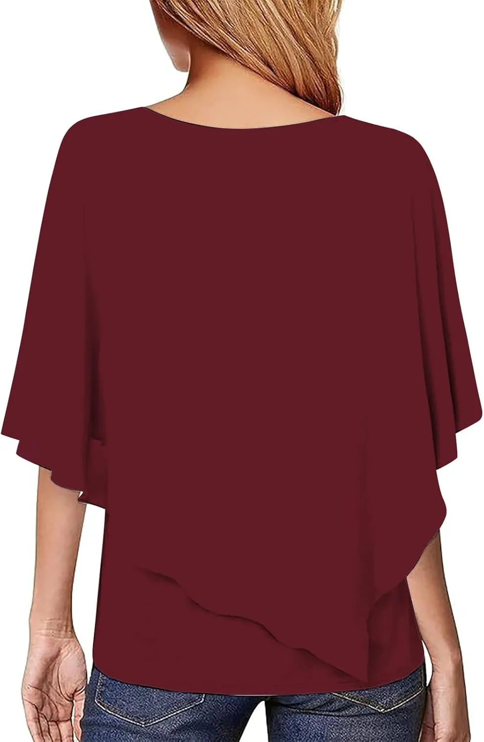 Tshirt Dress Women Plain Short Sleeve Batwing Sleeve Daily Dating Cute Blouses for Women Dressy Casual