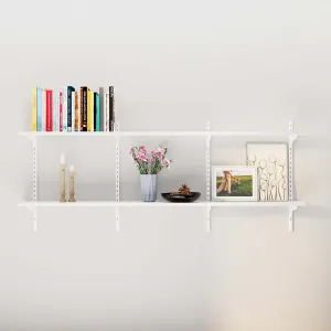 TURIN 60'' Adjustable Shelves - 2 Tier - White