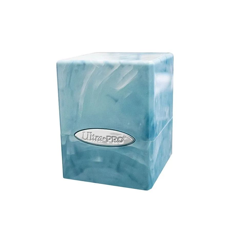 Ultra Pro: Boxes - Marble Satin Cube Light Blue and White