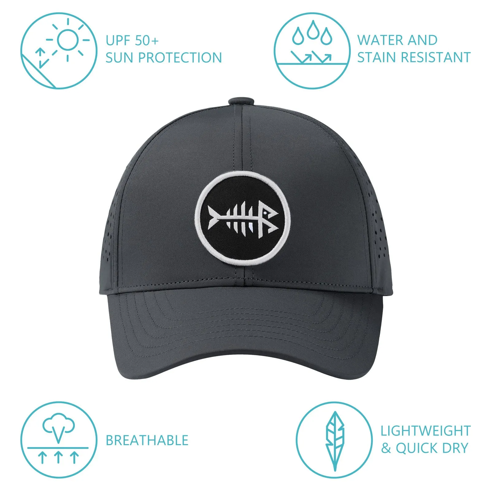 Unisex UPF 50  Water Resistant Laser Cut Mesh Baseball Cap FH14