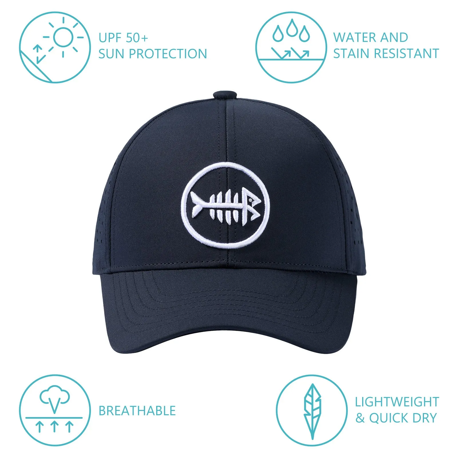 Unisex UPF 50  Water Resistant Laser Cut Mesh Baseball Cap FH14