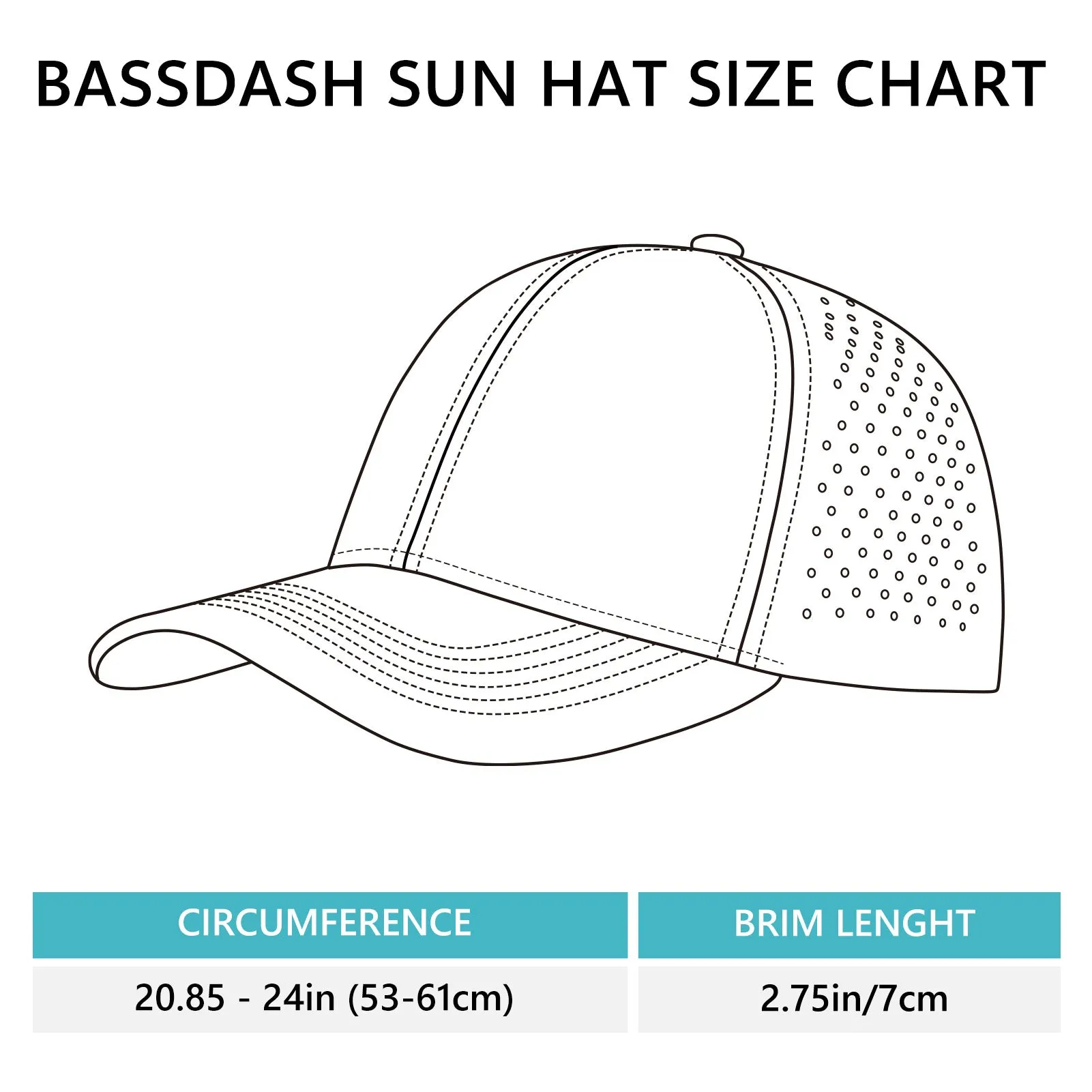 Unisex UPF 50  Water Resistant Laser Cut Mesh Baseball Cap FH14