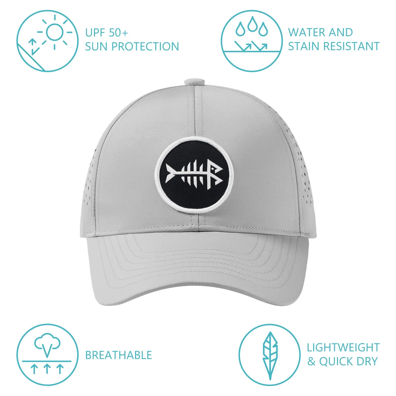 Unisex UPF 50  Water Resistant Laser Cut Mesh Baseball Cap FH14
